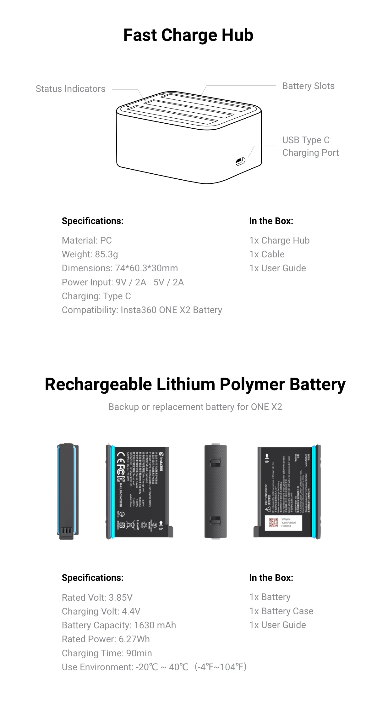 VMIDirect X2 Fast Charging Hub with USB Type C port and status indicators for efficient charging