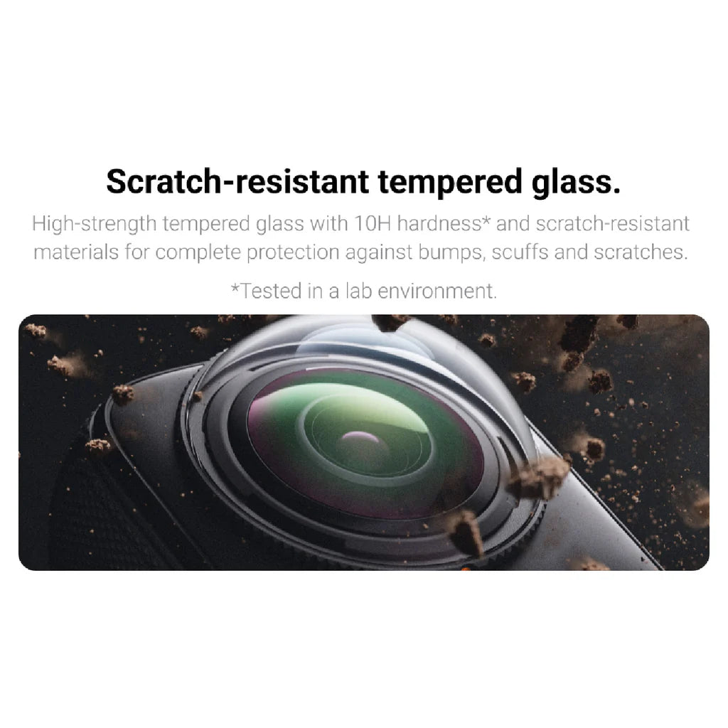 Insta360 X4 Accessories Bundle Pack featuring scratch-resistant tempered glass for camera protection