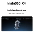 Insta360 X4 camera and waterproof case designed for enhanced underwater photography