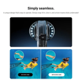 Underwater photography showcase with a camera and waterproof case for capturing stunning shots