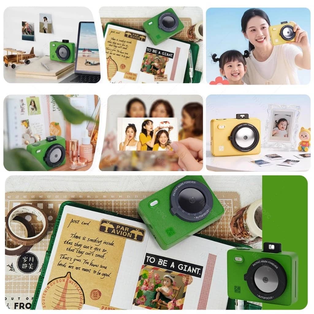 VMIDirect Instant Photo Print Camera in green and yellow for capturing and printing memories instantly
