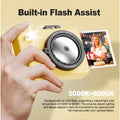 VMIDirect Instant Photo Print Camera in yellow with built-in flash for vibrant picture quality