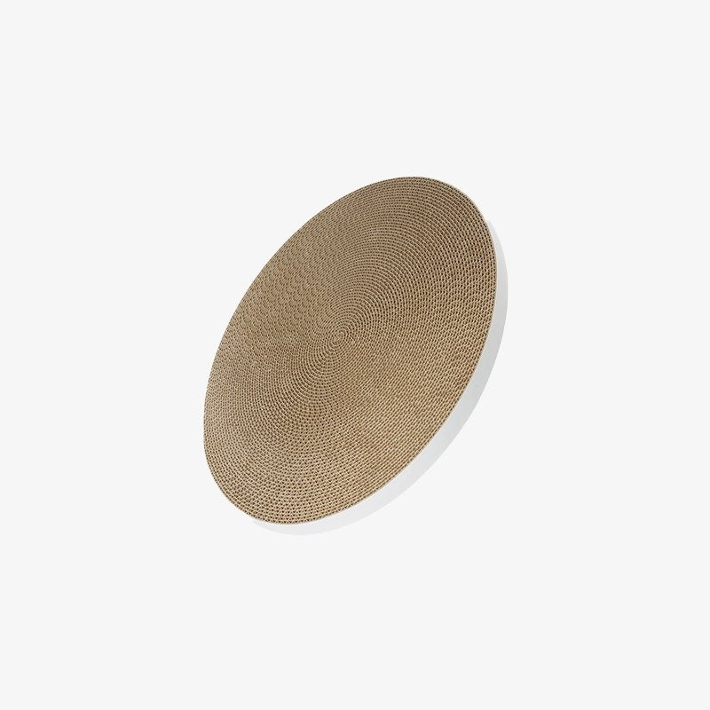 VMIDirect round interactive cat scratch pad made of durable corrugated cardboard