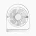 Portable rechargeable desk fan with compact design and handle
