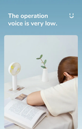 FA21 Portable Handheld Fan with a low operation voice, suitable for quiet spaces and personal use