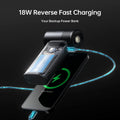 JISULIFE handheld fan 9000mAh with reverse fast charging capability for mobile devices