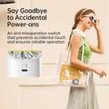 Jisulife life 4 strong wind fan handheld white fan with anti-misoperation switch carried in clear bag