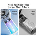 Jisulife life 4 strong wind fan handheld with 5000mAh battery lasting 17.5 hours compared to others