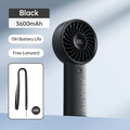 Black jisulife life 4 strong wind fan handheld portable with 13 hour battery and free lanyard