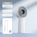 Grey jisulife life 4 strong wind fan handheld with 3600mAh battery 13 hour life and free lanyard