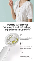 Mini portable fan USB rechargeable handheld fan with 3 gears for cooling and refreshing experience