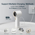 Portable mini handheld fan charging with multiple methods including wall charger power bank laptop and car charger