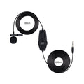 Omnidirectional lapel microphone with 100cm and 600cm long cables for clear audio recording