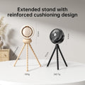 Bladeless stroller fan rechargeable portable desktop fans with extended stand and reinforced cushioning design