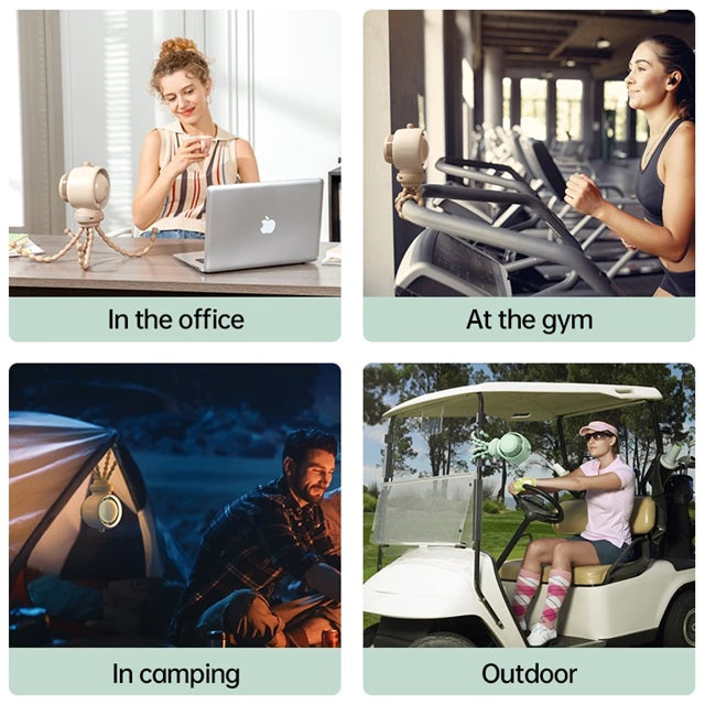 Bladeless stroller fan rechargeable used in office gym camping and outdoor portable desktop fan