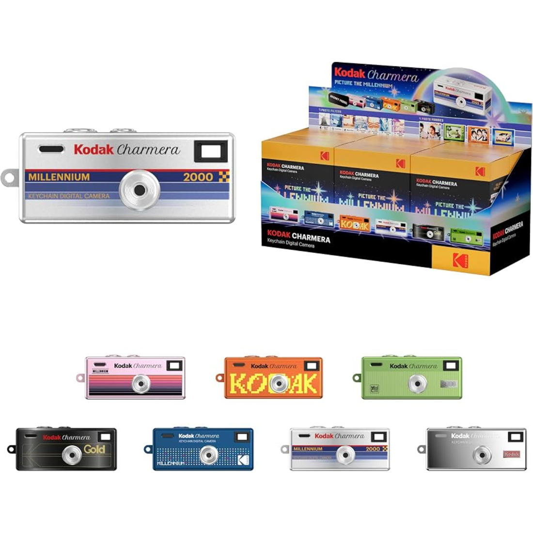 Kodak CHARMERA Keychain Digital Camera in decorative packaging for fun photo moments
