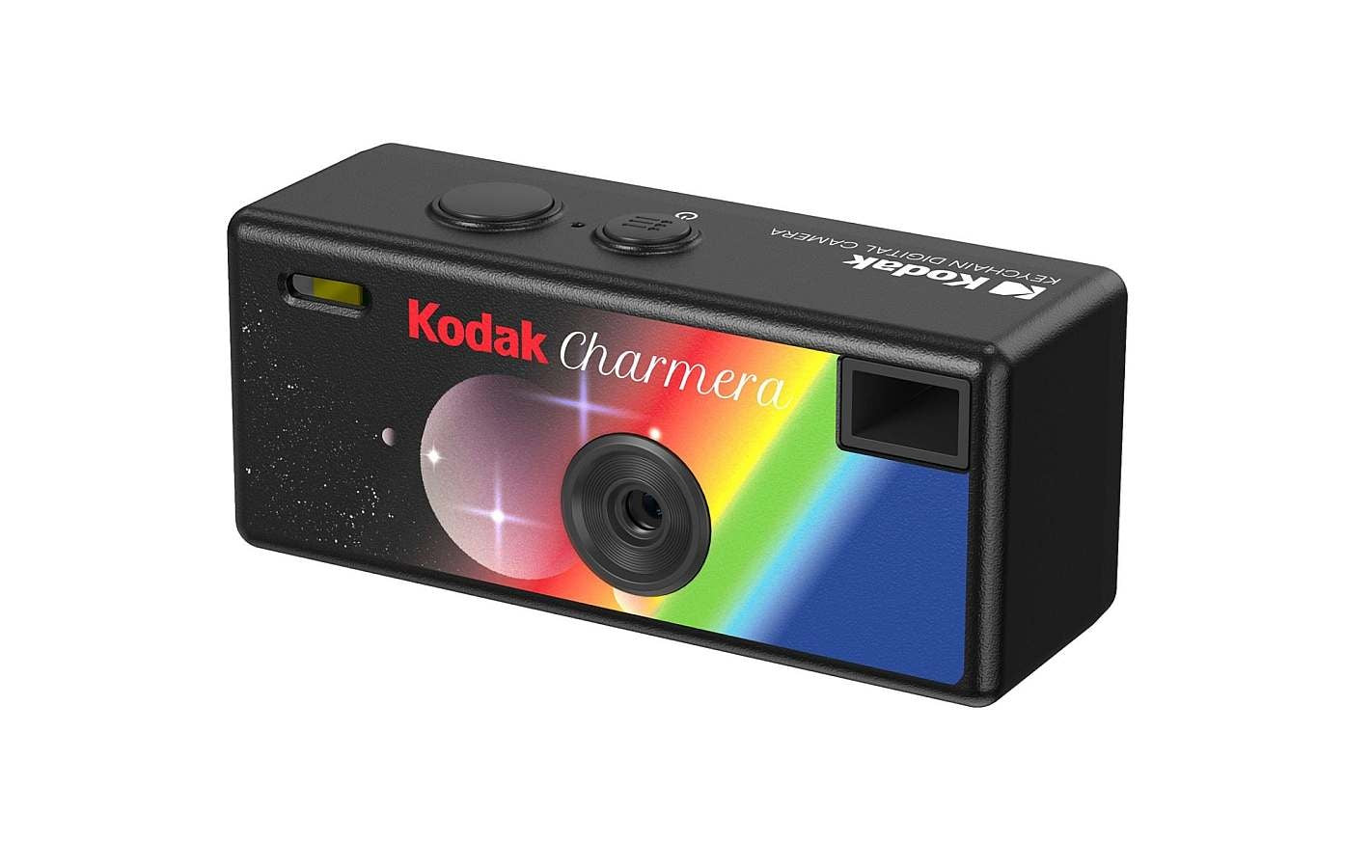 Kodak Charmera Mini Digital Camera in black with colorful design for capturing memorable moments