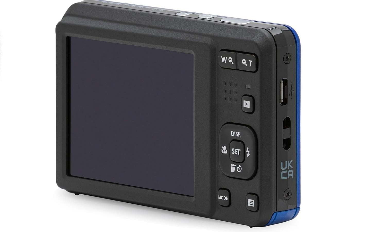 Back view of the PIXPRO FZ55 Digital Camera showcasing controls and screen features