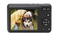 Back view of PIXPRO FZ55 Digital Camera showing child with a dog on the LCD screen