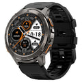 KOSPET TANK T3 rugged smartwatch with metal bezel black silicone strap and orange accents