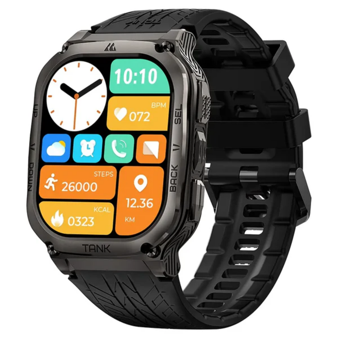 KOSPET Tank M3 rugged smartwatch with colorful display, fitness tracking, and durable design