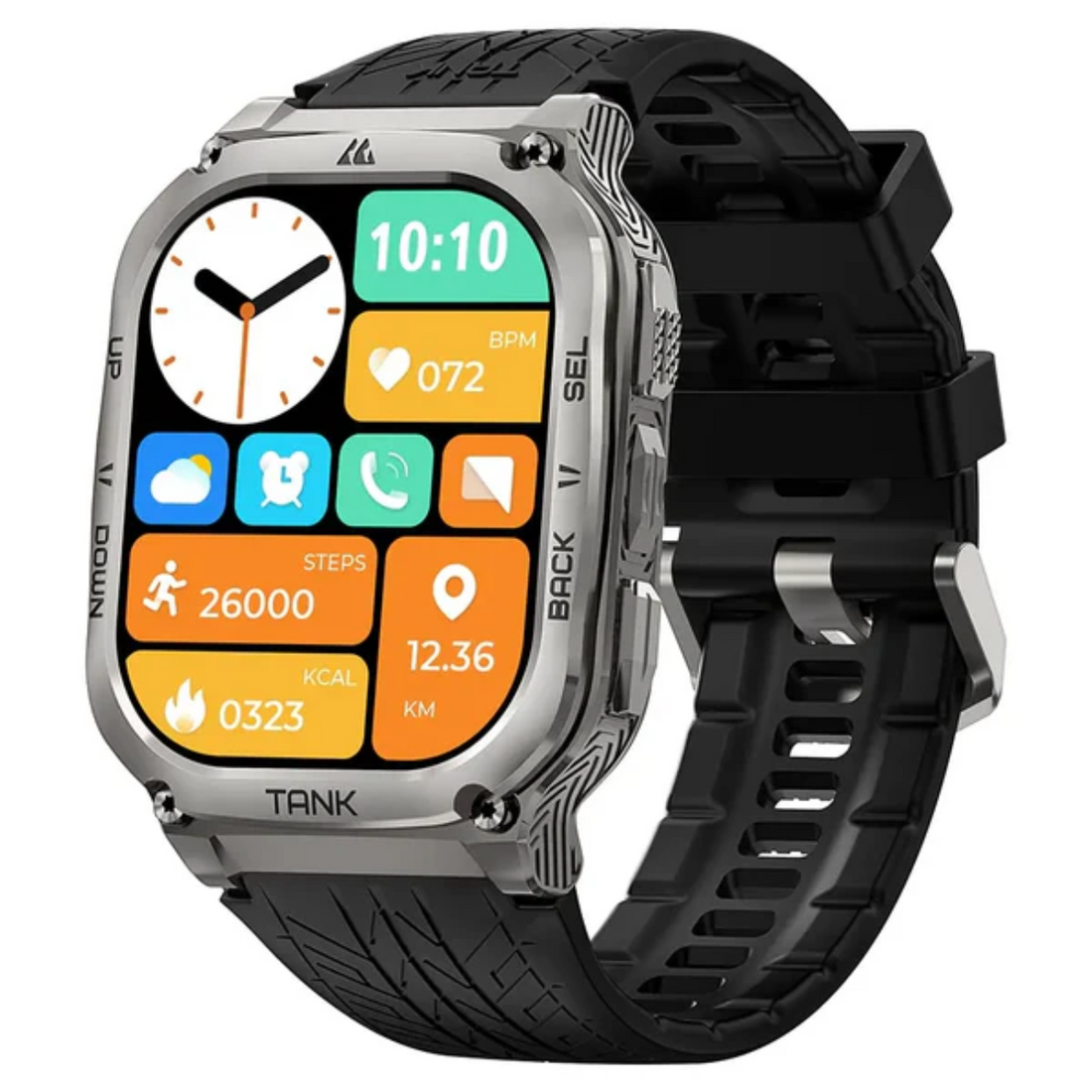 KOSPET Tank M3 rugged smartwatch with colorful display, fitness tracking, and durable design
