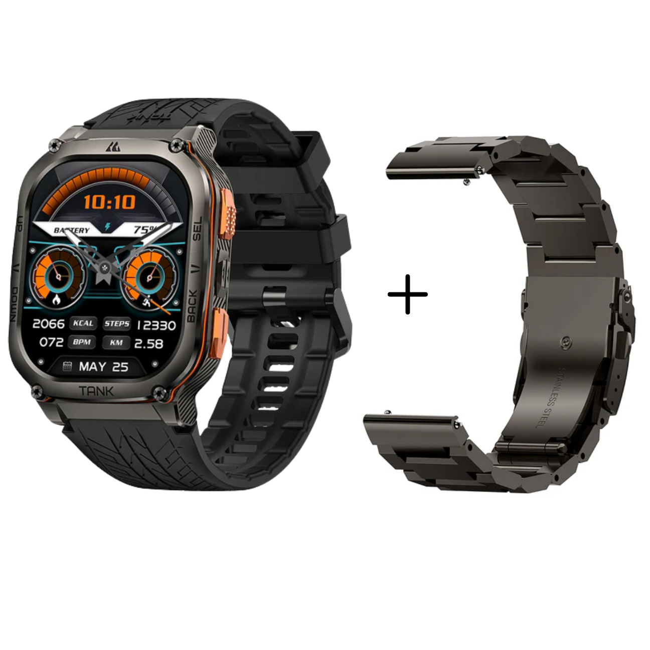 KOSPET Tank M3 Ultra smartwatch special edition with rugged design and interchangeable metal strap