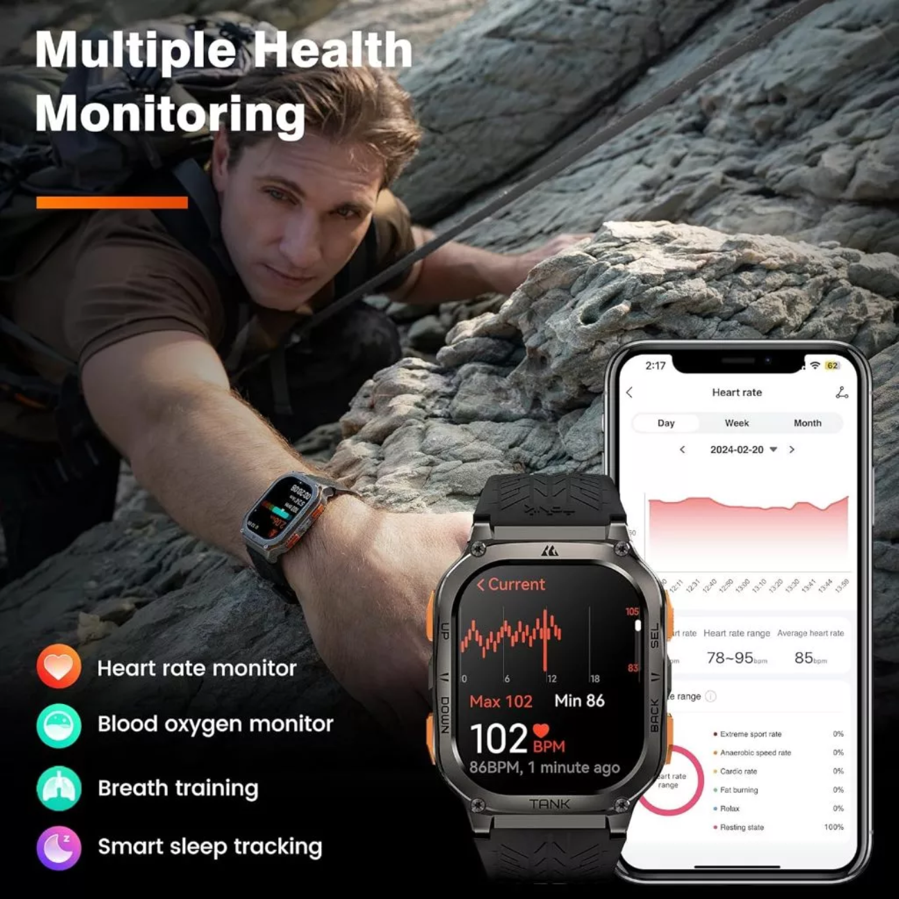 KOSPET Tank M3 Ultra smartwatch special edition with health monitoring features and fitness tracking capabilities