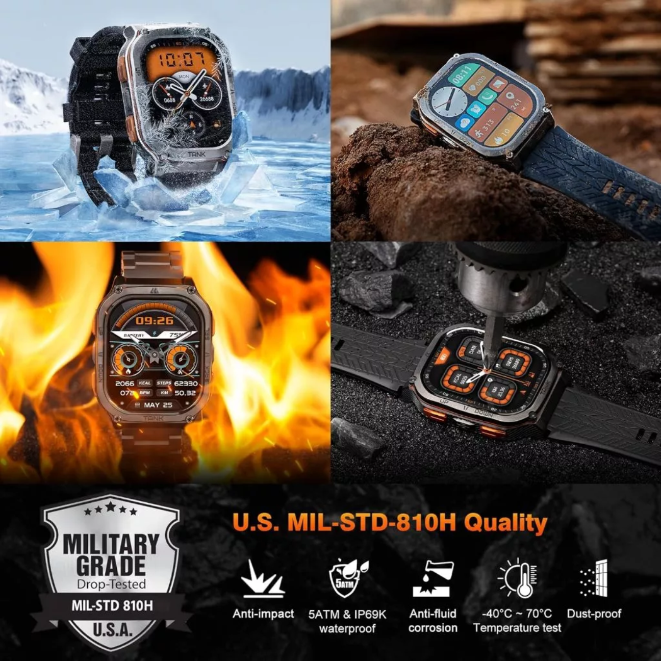 KOSPET Tank M3 Ultra smartwatch special edition showcased with military-grade features and durability