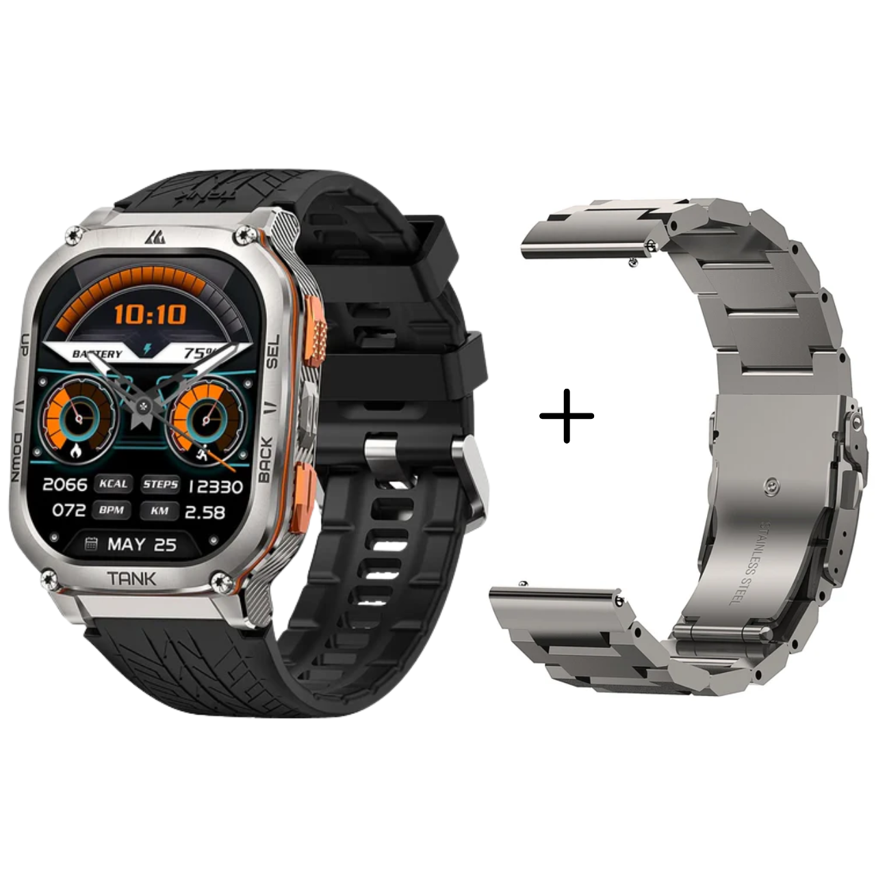 KOSPET Tank M3 Ultra smartwatch special edition with durable strap and interchangeable metal band