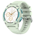Kospet Tank S2 rugged smartwatch in light green with fitness tracking and durable design