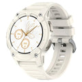 Kospet Tank S2 rugged smartwatch in white with floral watch face and durable design for outdoor use