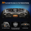 KOSPET Tank X2 waterproof smartwatch with 3D curved screen and full metal body for durability