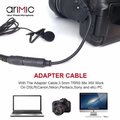 VMIDirect Lavalier Lapel Clip-on Microphone with Adapter Cable for DSLR and PC compatibility