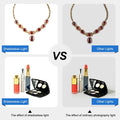 Comparison of LED light panel for photography effects on jewelry and cosmetics under shadowless and ordinary lighting