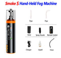 LENSGO Portable Hand-Held Fog Machine with remote control, charger, and various attachments for versatile use