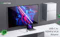 LENTION C51s Converter Cable connecting USB-C to HDMI and VGA for seamless display options