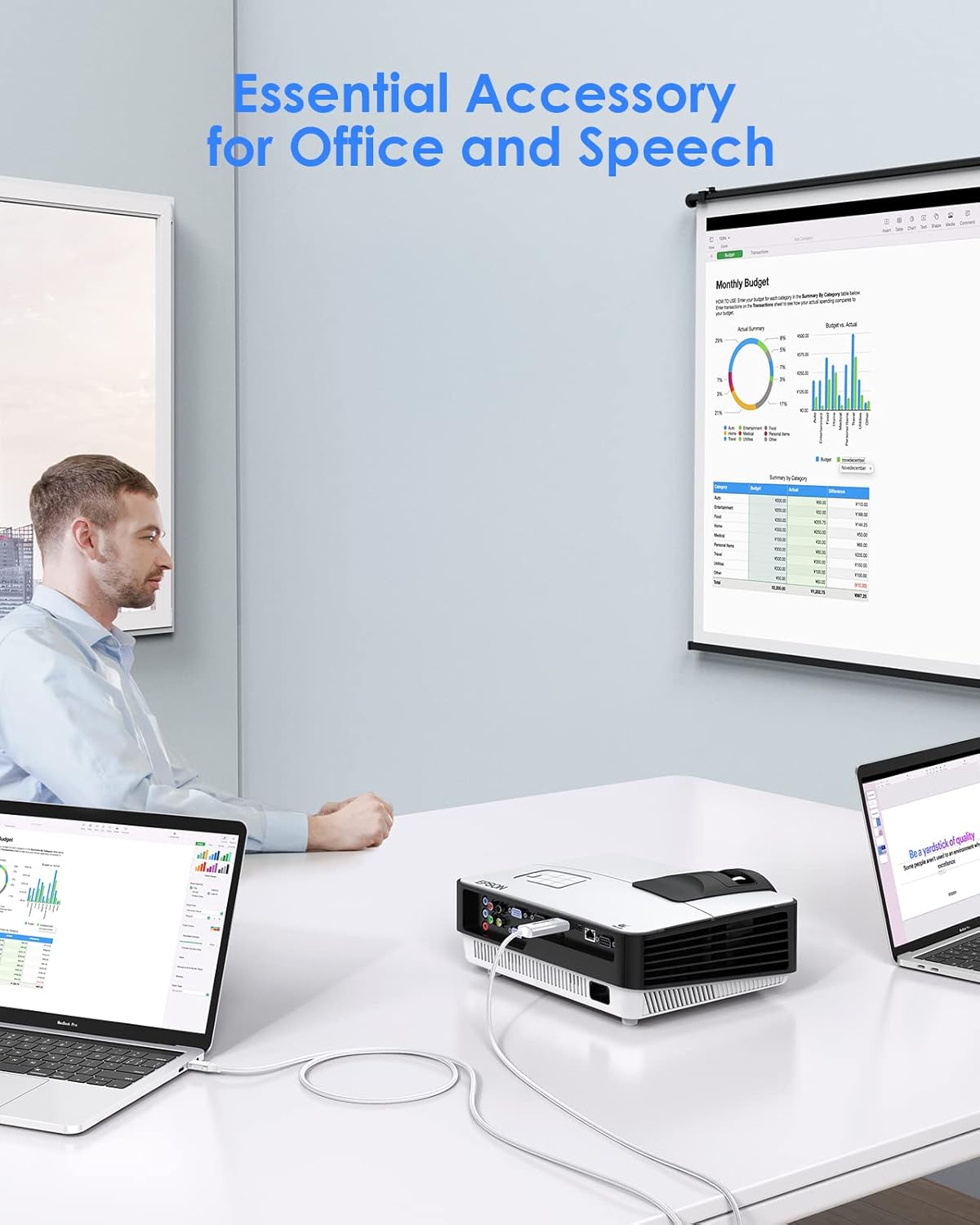 LENTION CU707H Type C 3.1 network hub connecting laptops and projector for presentations