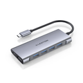 USB C hub with HDMI and Ethernet featuring three USB ports for versatile connectivity