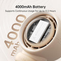 Life2 Bladeless Stroller Fan featuring a 4000mAh battery for up to 11.5 hours of continuous use