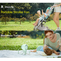 Life2 Bladeless Stroller Fan designed for comfort during hot summer days outdoors