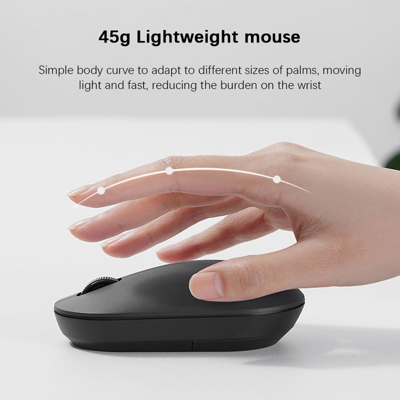 45g Lightweight Wireless Mouse and Keyboard with ergonomic design to reduce wrist strain