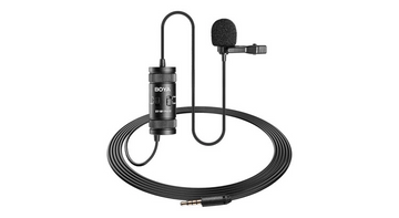 Boya BY-M1 Pro II 6m Clip-On Lavalier Condenser Microphone with 1/4 Inches Adapter