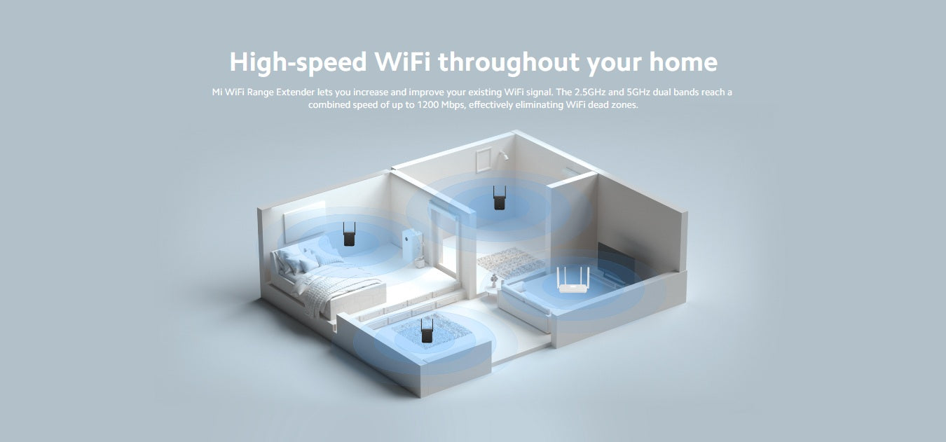 VMI Direct WiFi Repeater for high-speed internet coverage throughout your home