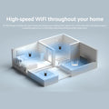 WiFi Repeater image showing a home layout with effective signal coverage and elimination of dead zones