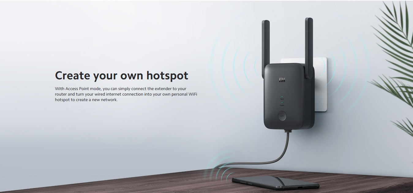 VMI Direct WiFi Repeater Connected to Wall Outlet with Signal Boosting Features