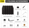 Foldable microphone isolation shield with five sound insulation boards and various accessories
