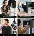 Foldable microphone isolation shield for versatile recording in various environments
