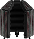 Foldable microphone isolation shield designed for improved sound recording quality