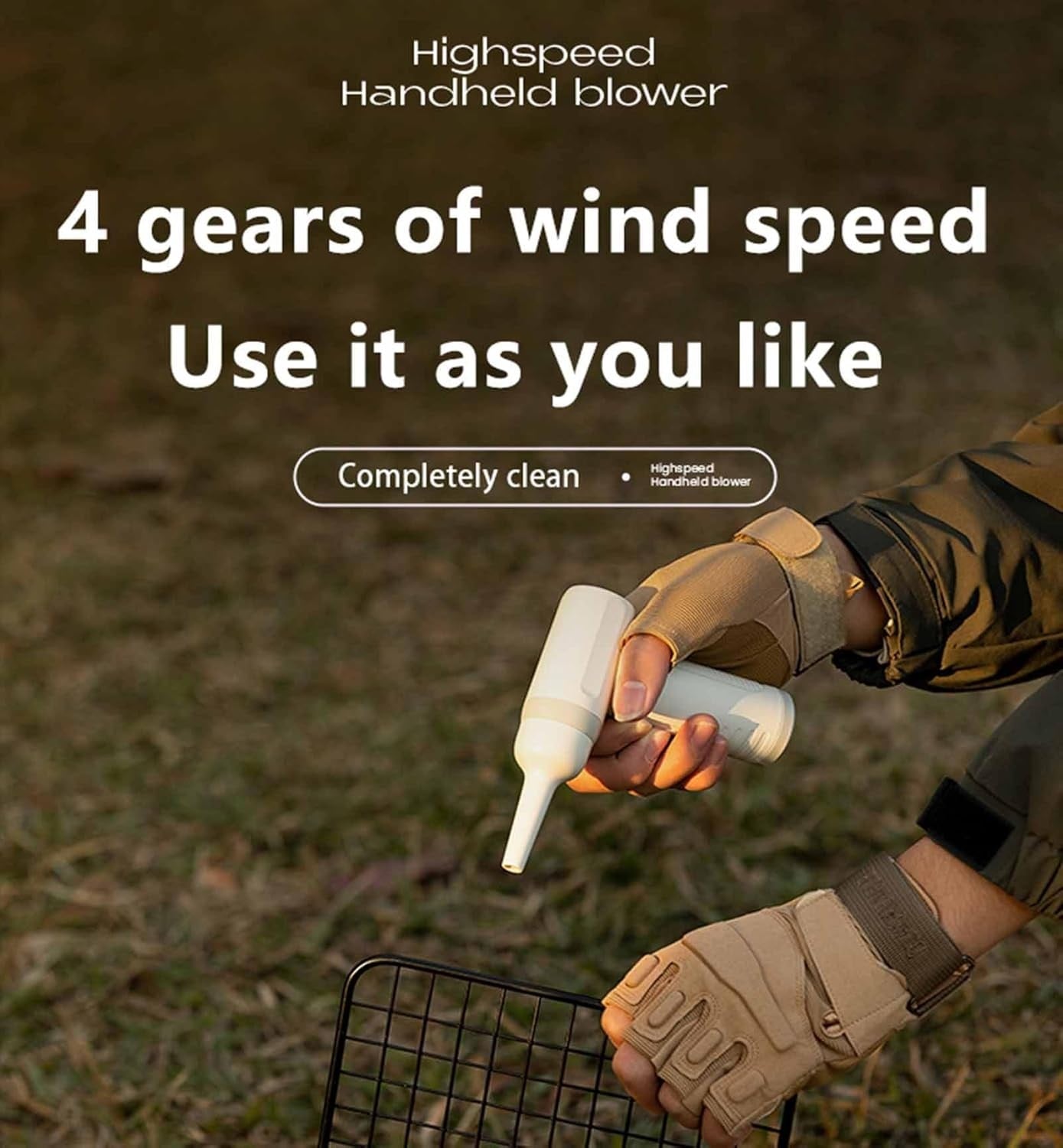 VMIDirect Mini Turbo Fan with 4 Wind Speed Settings for Versatile Handheld Use